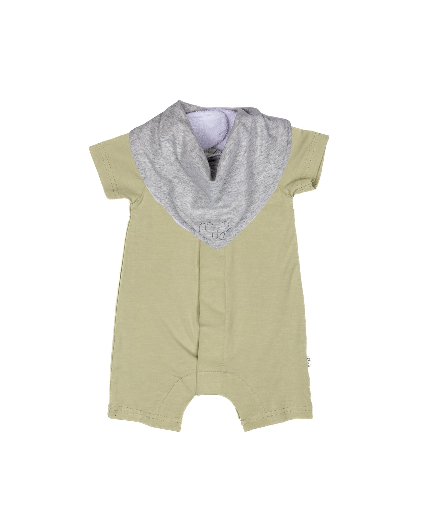 Shortie Magnetic Romper - Olive Green