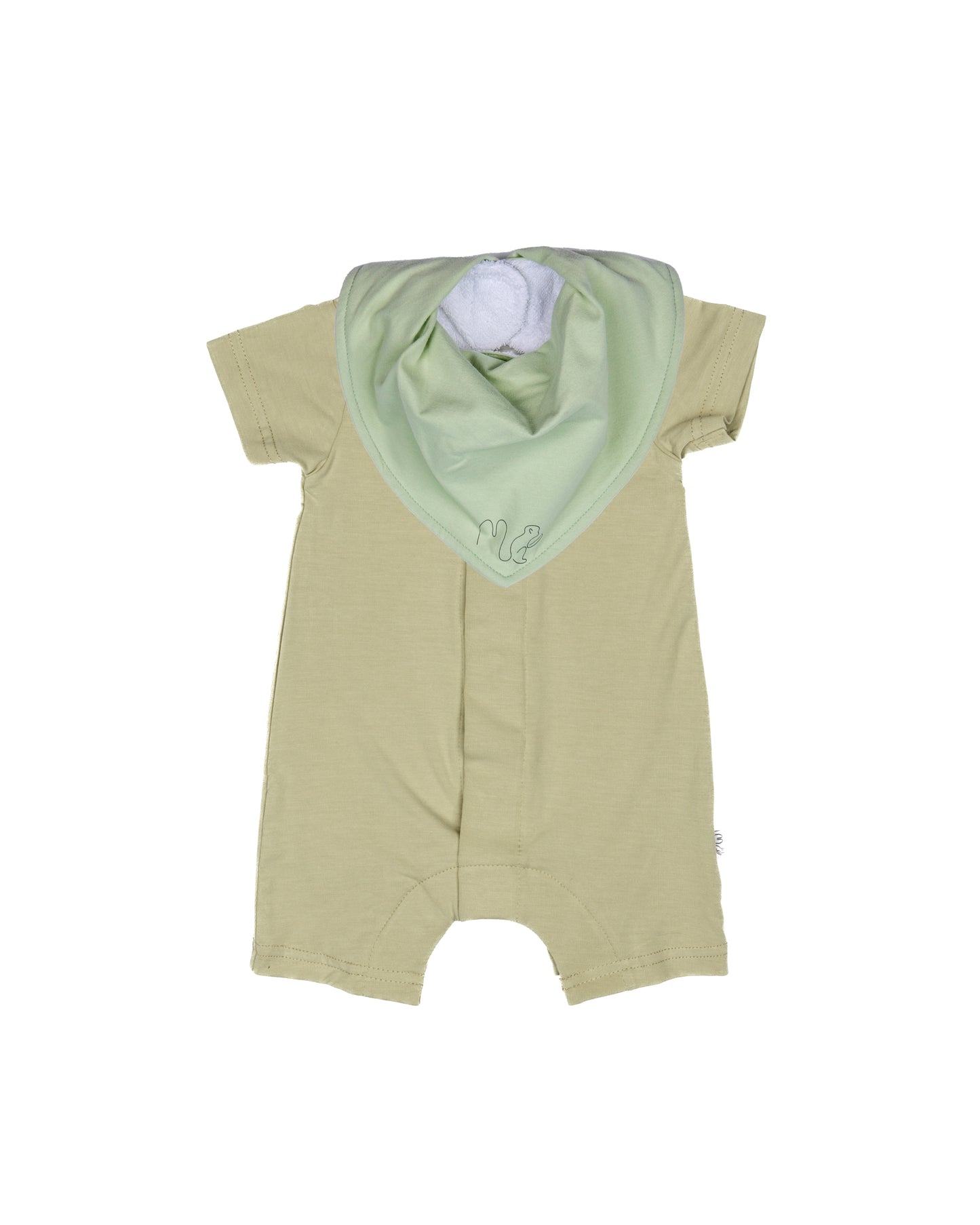 Shortie Magnetic Romper - Olive Green