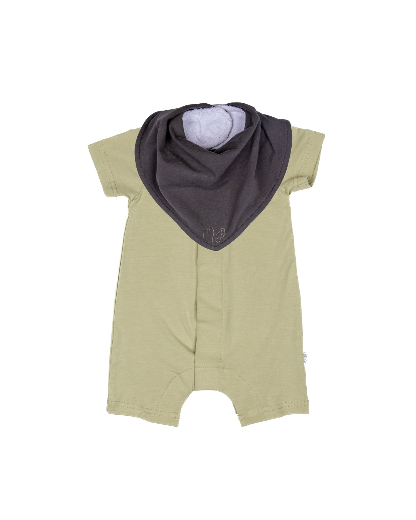 Shortie Magnetic Romper - Olive Green