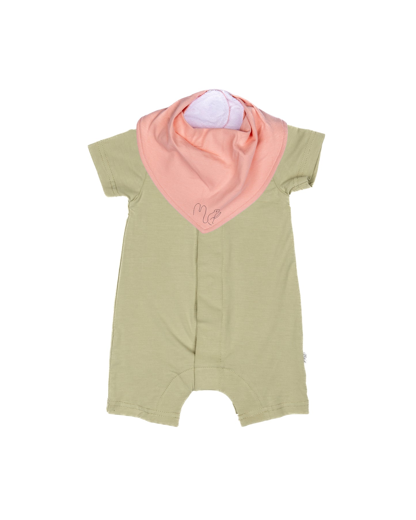 Shortie Magnetic Romper - Olive Green