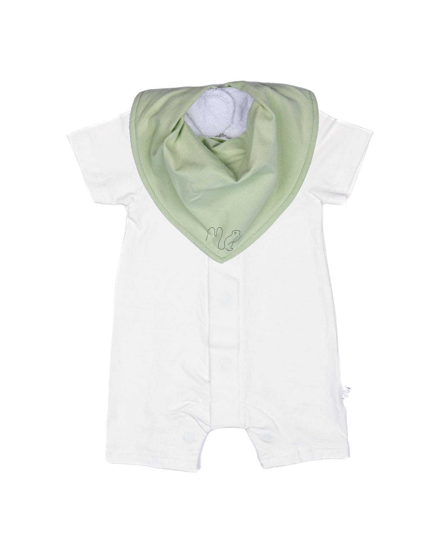 Shortie Magnetic Romper - Polar White