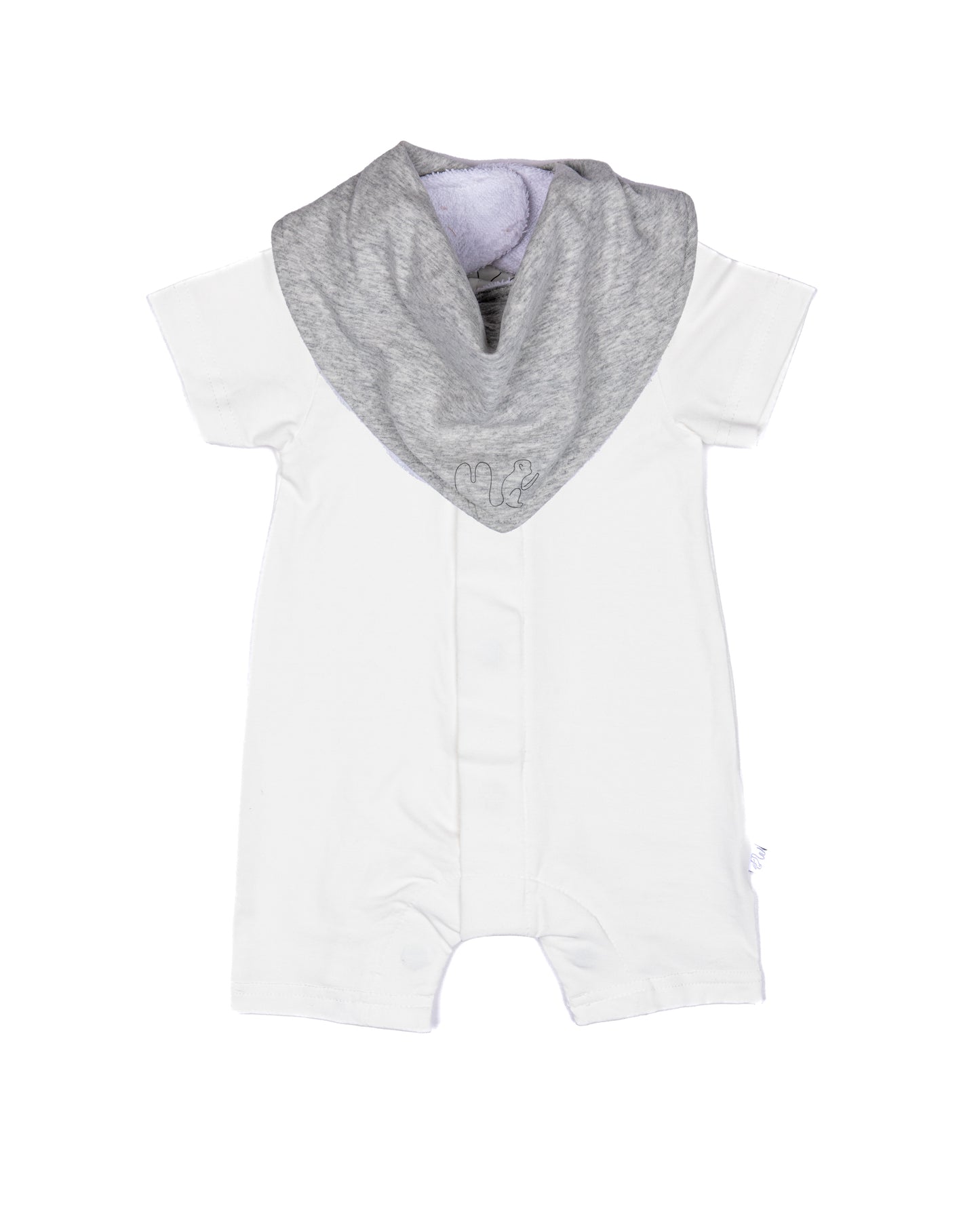 Shortie Magnetic Romper - Polar White