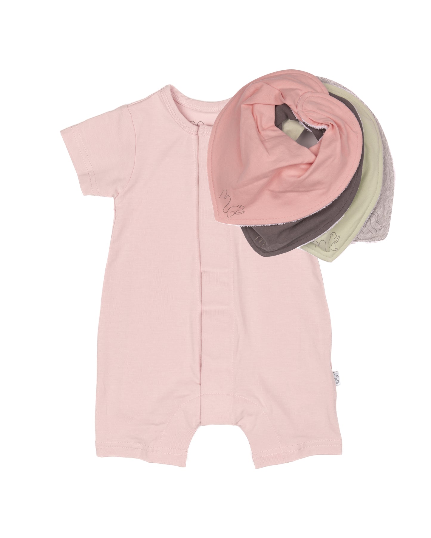 Shortie Magnetic Romper - Dusky Pink