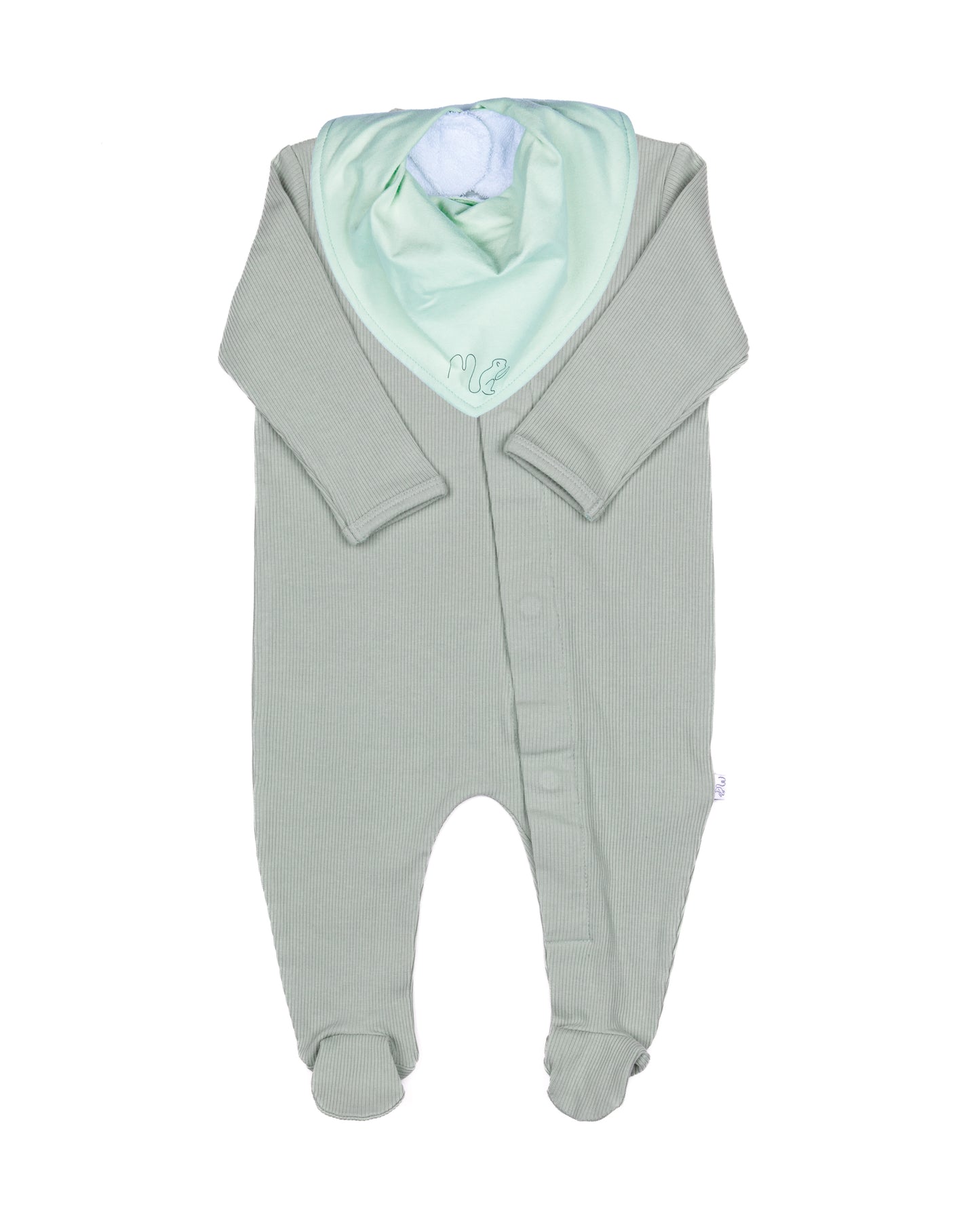 Long Magnetic Romper - Sage Green