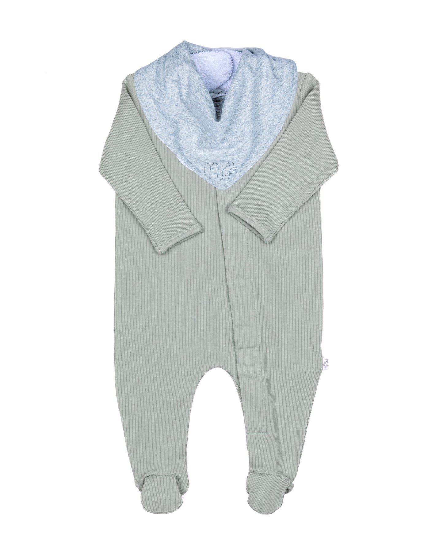 Long Magnetic Romper - Sage Green