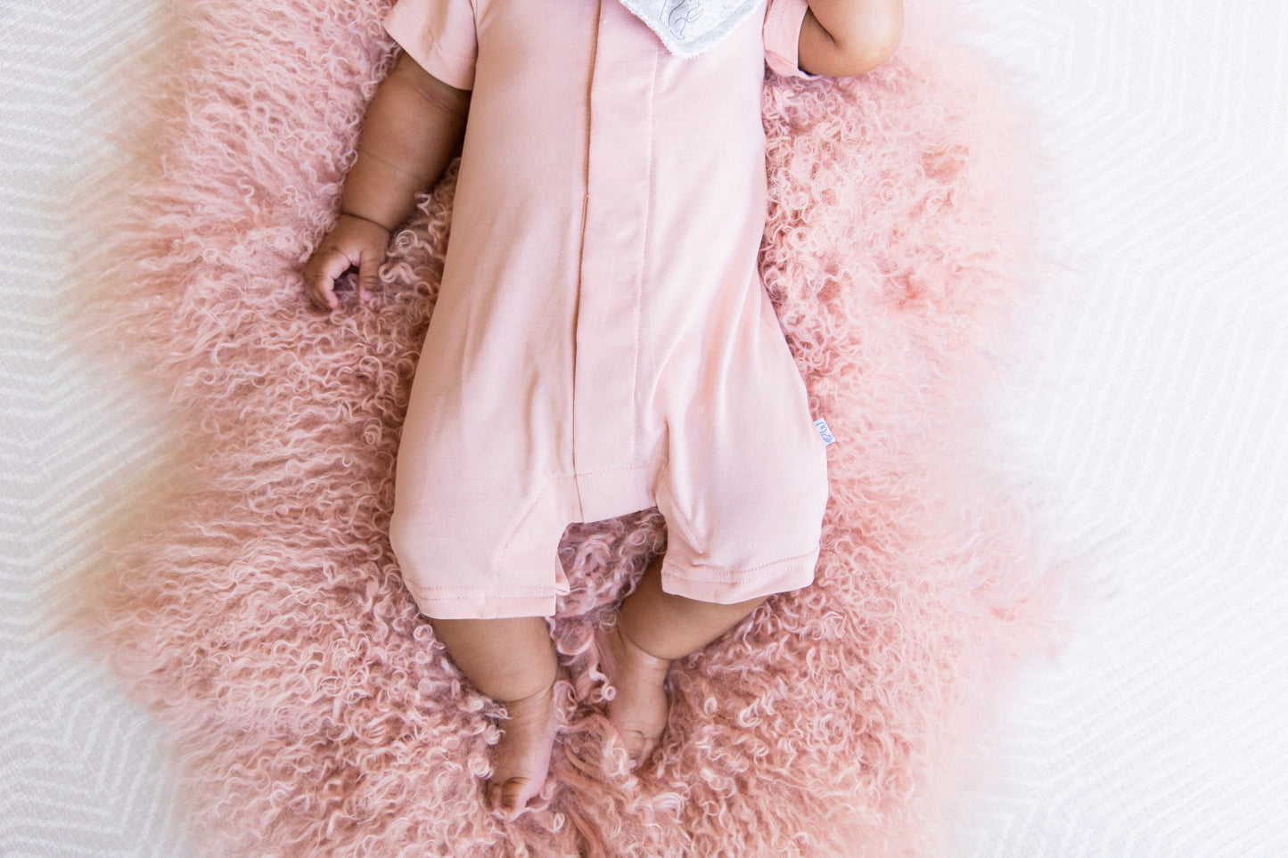 Shortie Magnetic Romper - Dusky Pink